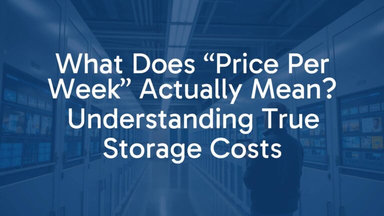 What Does “Price Per Week” Actually Mean? Understanding True Storage Costs