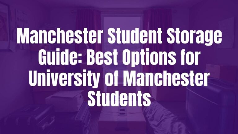 Manchester Student Storage Guide: Best Options for University of Manchester Students