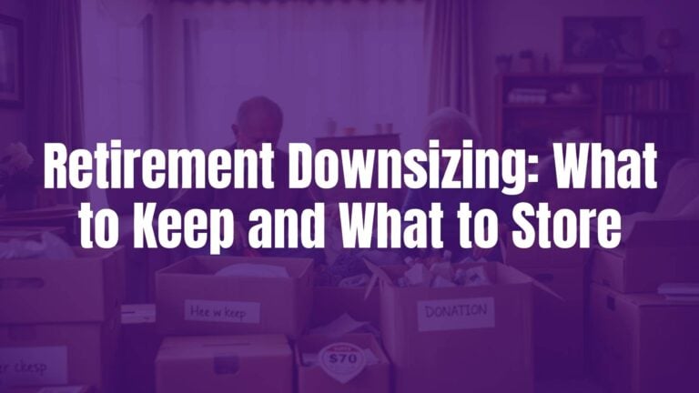 Retirement Downsizing: What to Keep and What to Store