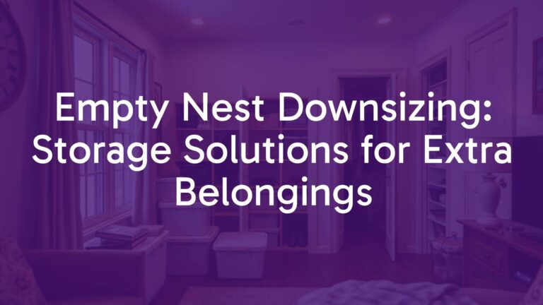 Empty Nest Downsizing: Storage Solutions for Extra Belongings